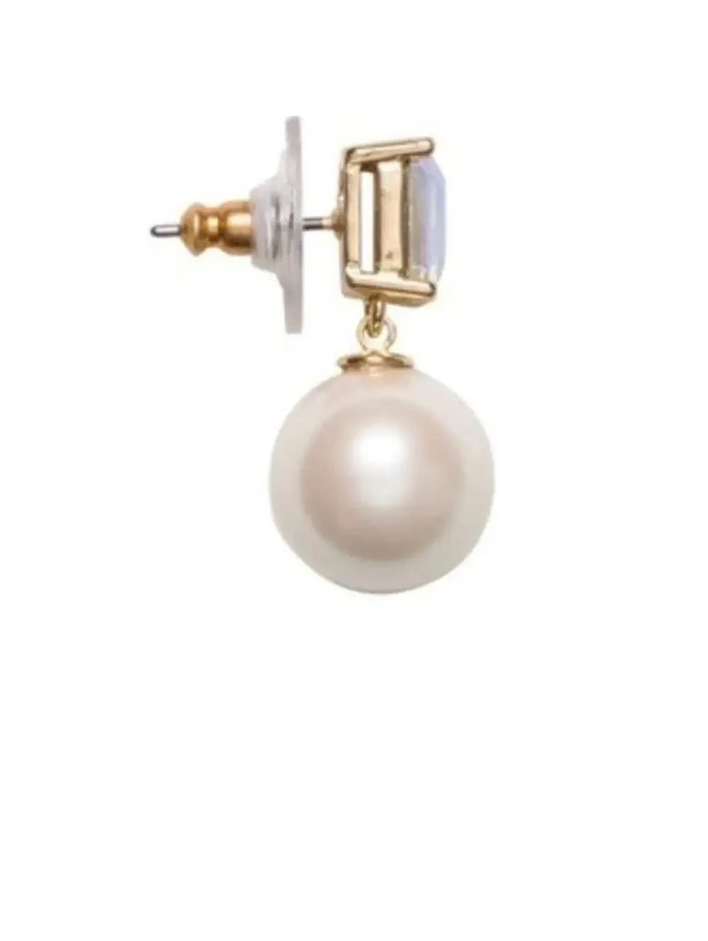 Kate Spade Shine On Emerald Cut Pearl Drop Earrings